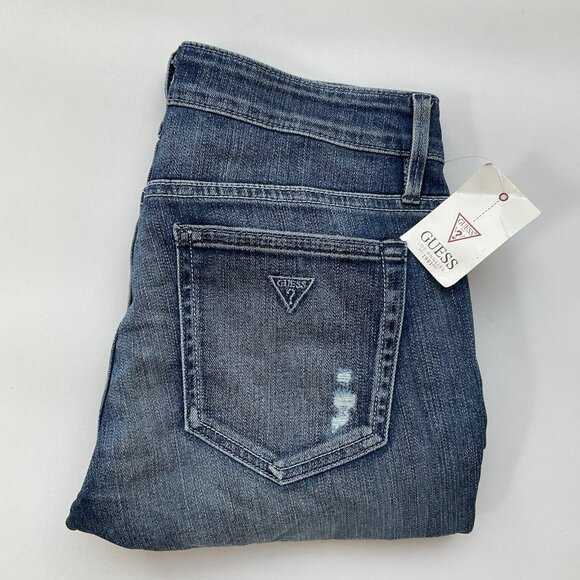 Guess Women’s Kate Skinny Low Rise Jeans Distressed Size 27 - Picture 2 of 14